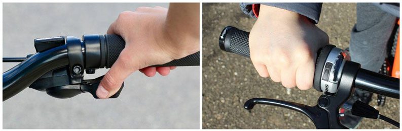 trigger shifters versus grip shifters on a 24 inch bikes
