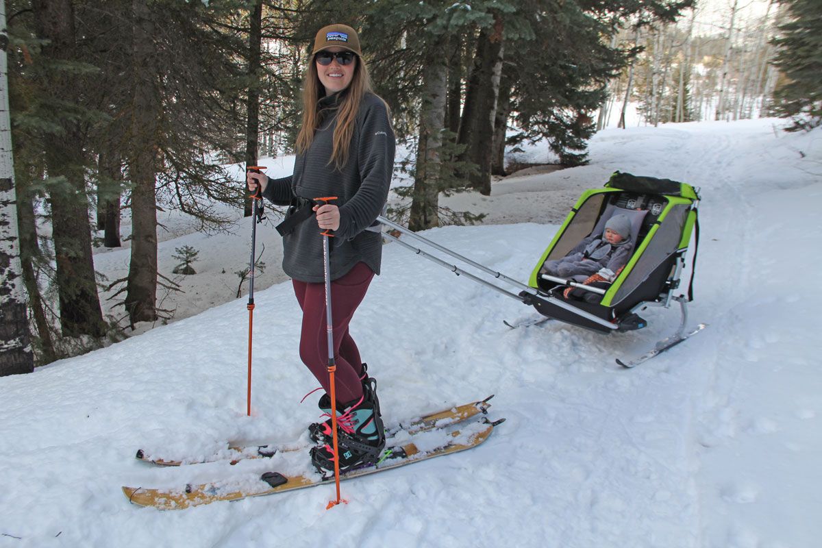 thule chariot ski kit used
