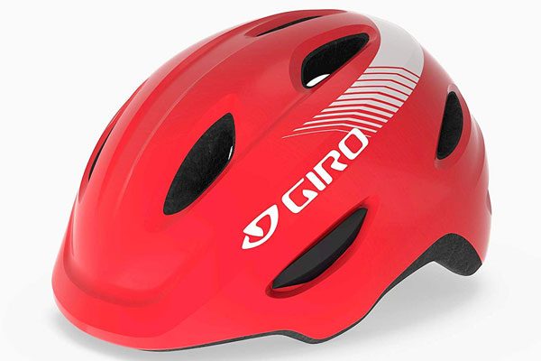 red giro scamp kids bike helmet