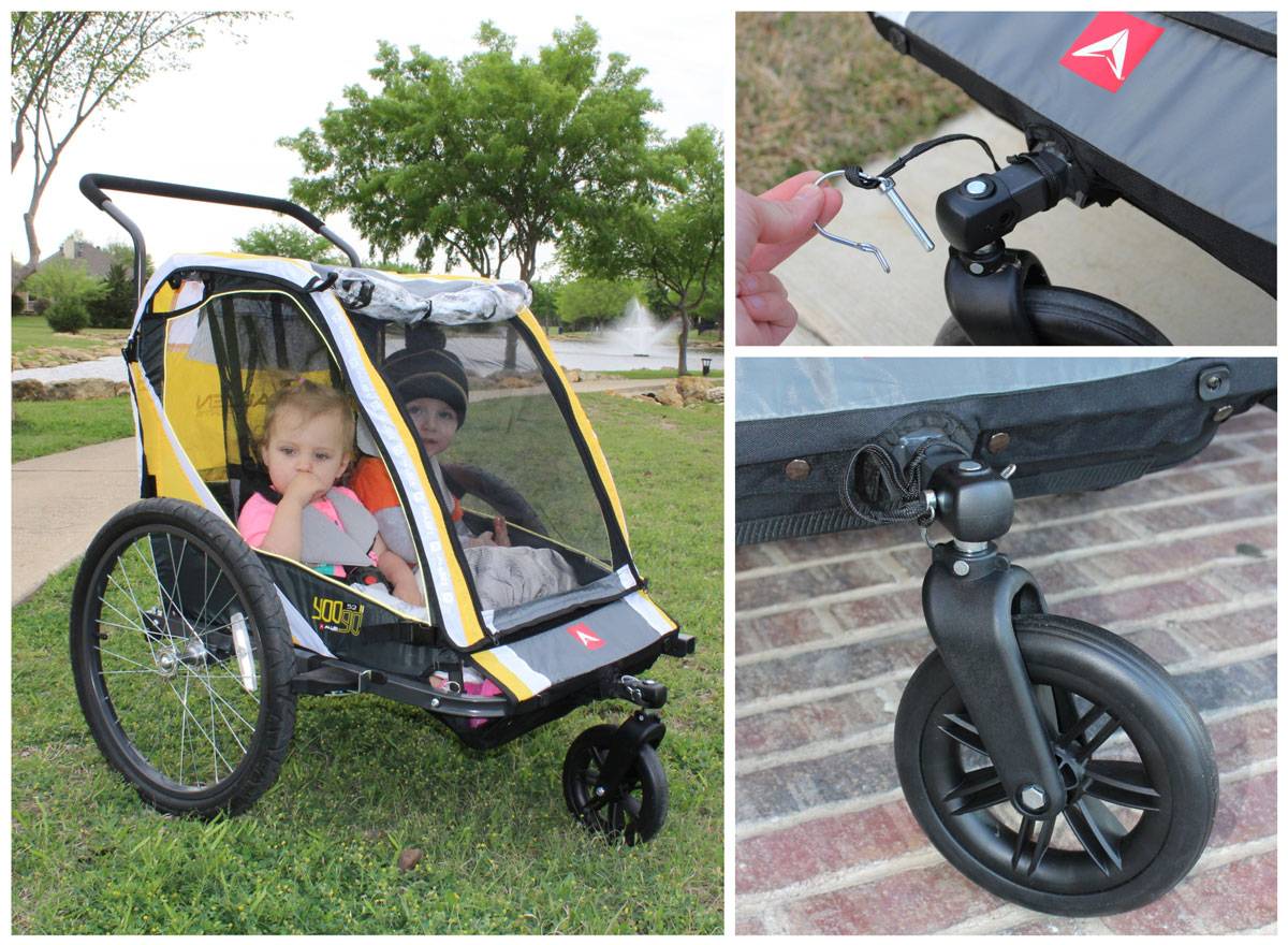 Allen AST200 Premium Aluminum 2 Child Bicycle Trailer and Stroller 