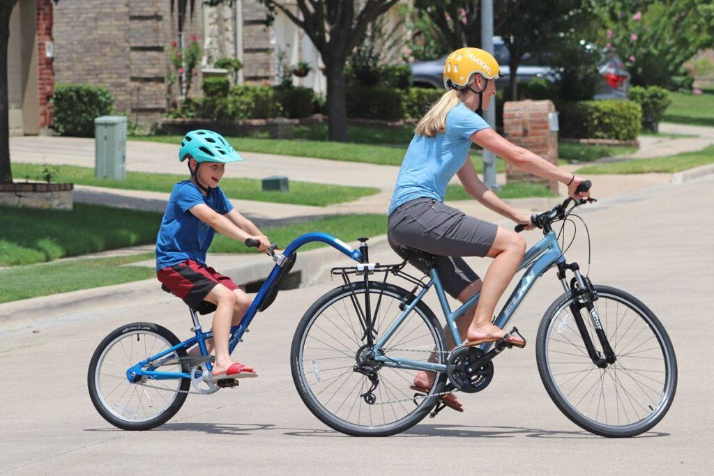 Bike Trailer Tandem Bars for Child Bicycle Ride Training 