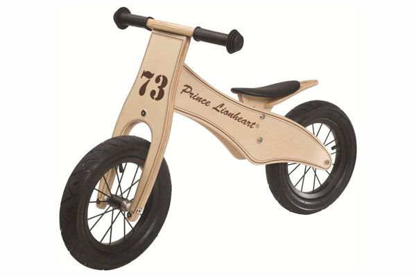 wooden scoot along bike