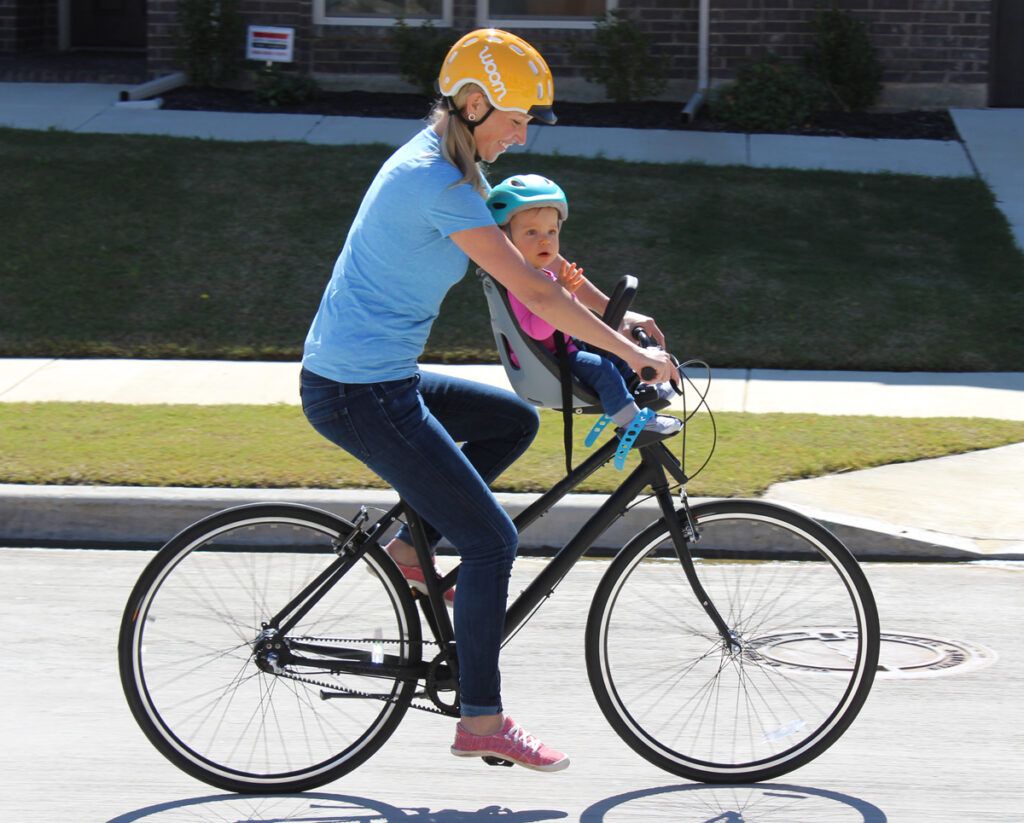bicycle with front child carrier