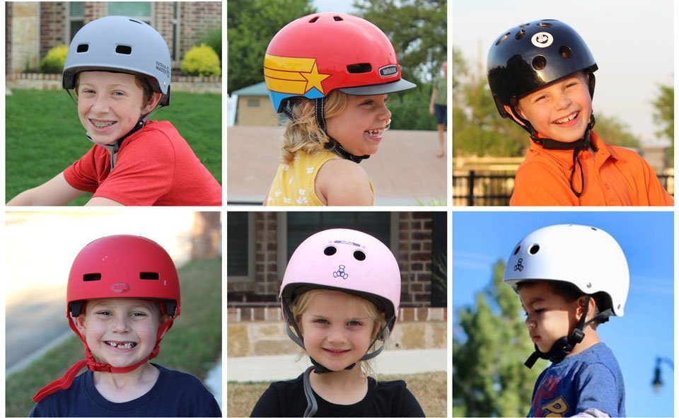 Almabner Kids Skateboard Helmet Protective,Children Balance Full Face Detachable Helmet With Rear Light for Riding,Skateboard,Bike,Scooter