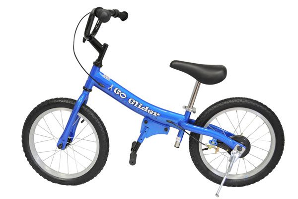 Go Glider 16 inch balance bike has an optional pedal kit to convert it to a pedal bike