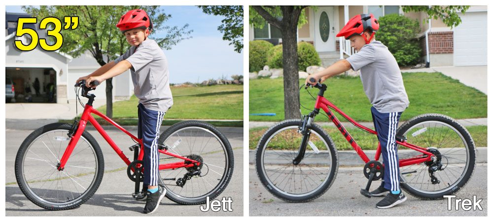 9 year old rider on the Specialized Jett kids bike 24 inch