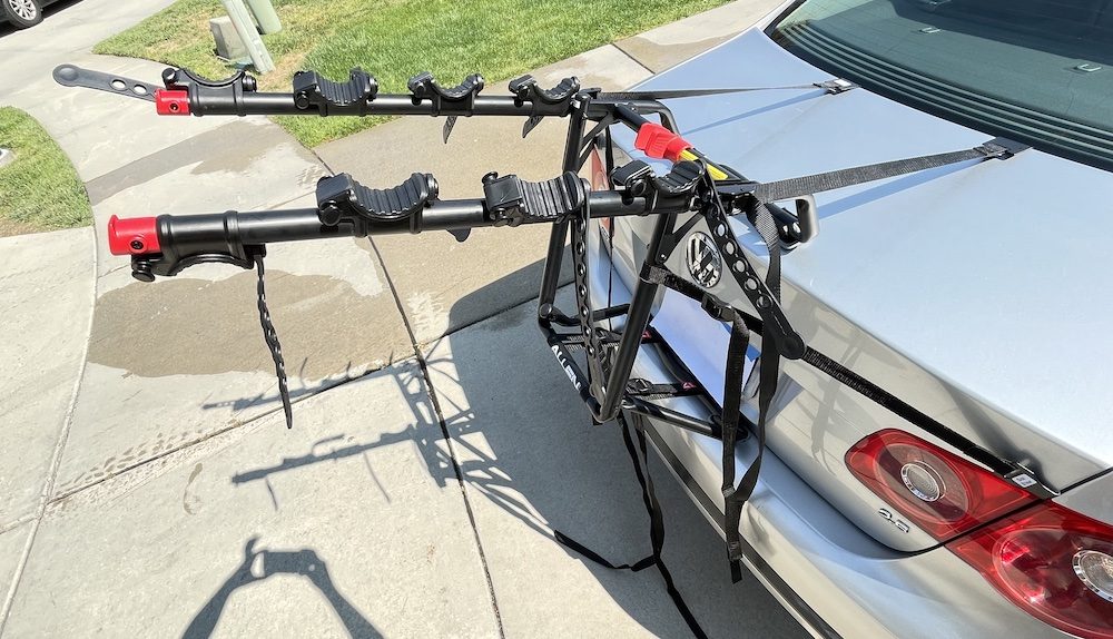 Allen Trunk Bike rack installed on sedan
