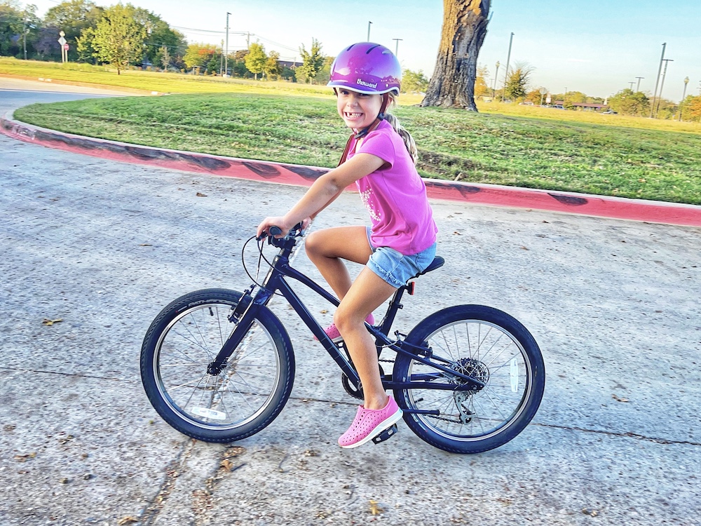 6 year old riding 20 inch Specialized Jett bike