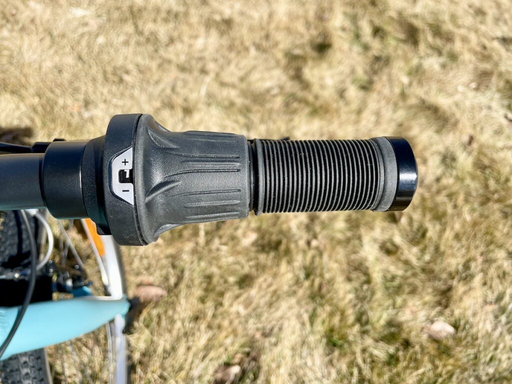 Shimano tourney grip shifter with indicator window on a base bikes 20