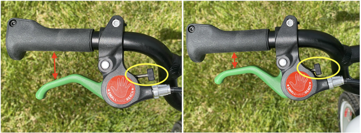 woom tool free brake lever reach adjust