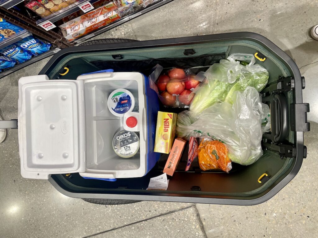 Burley Hopper in the grocery store with cooler