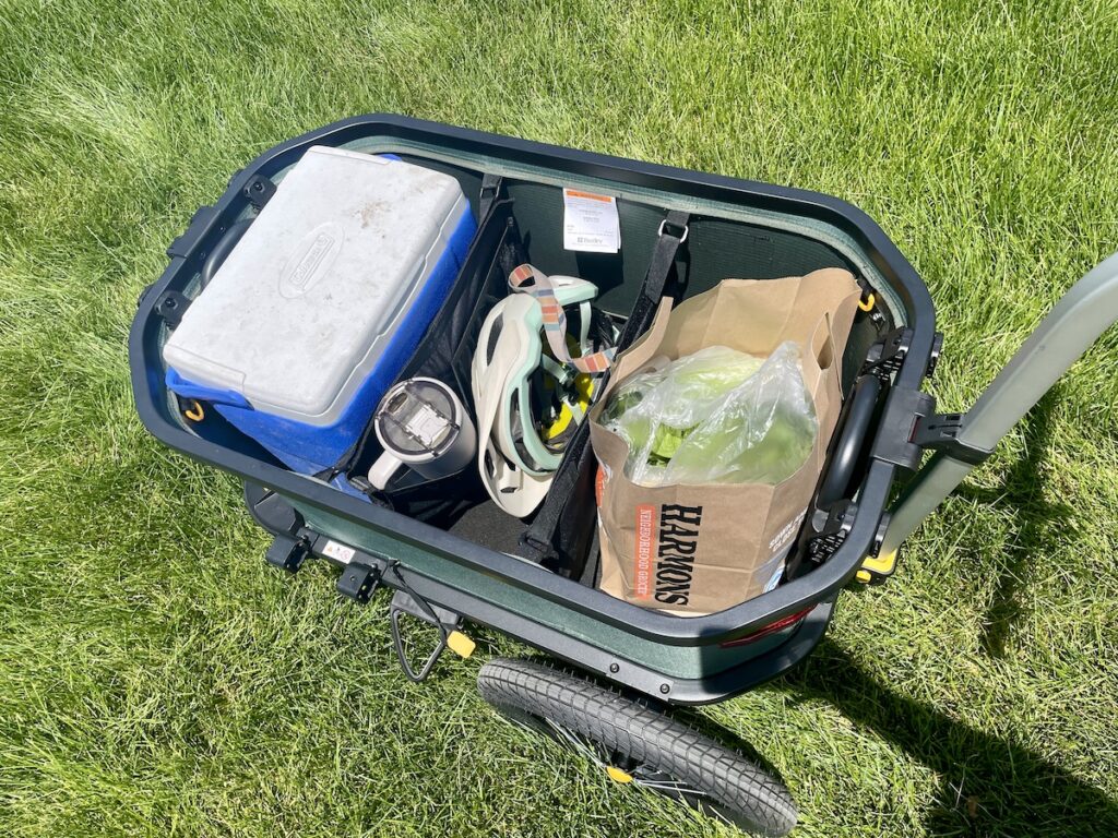 burley hopper loaded with groceries
