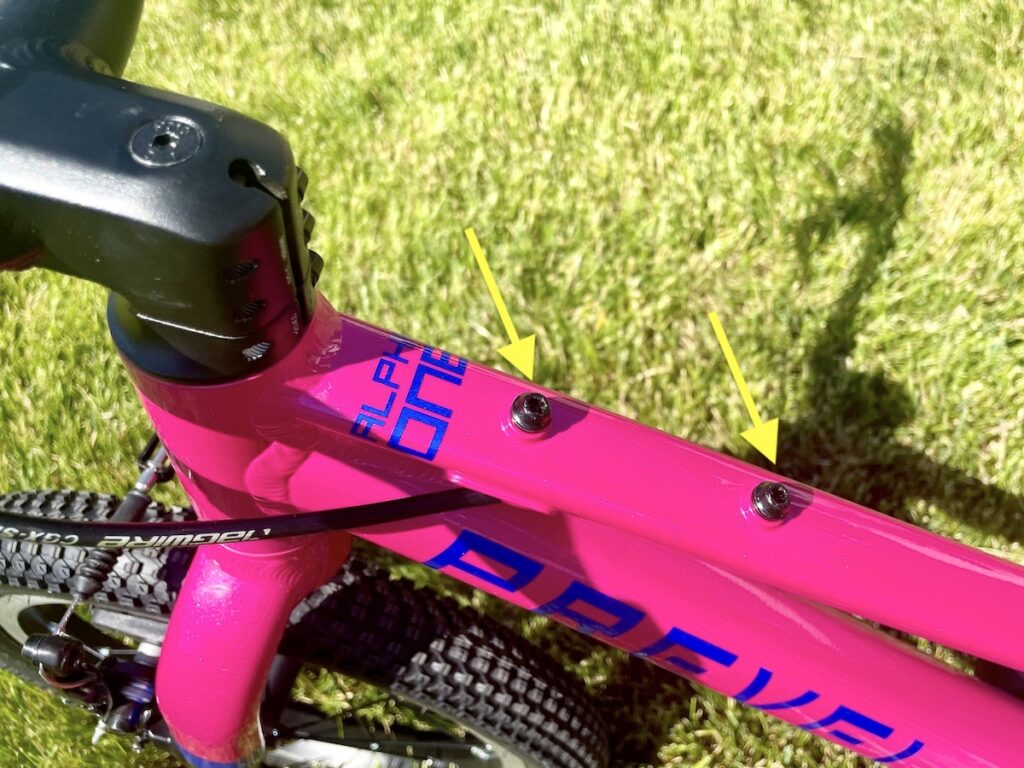 top tube mounts on prevelo alpha one